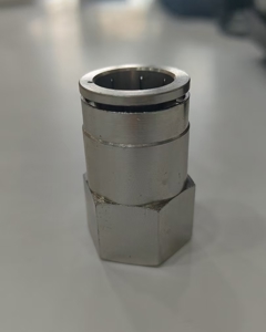 Fitting female 16mm x 1/2" for air hose, nickel brass